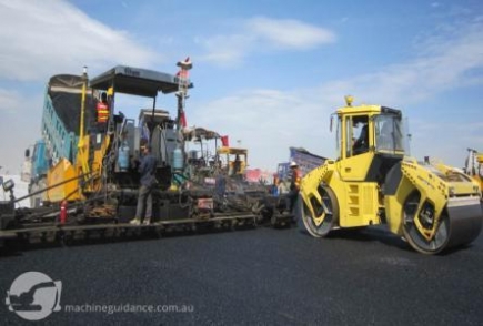 Machine Control Paver and Machine Control Roller